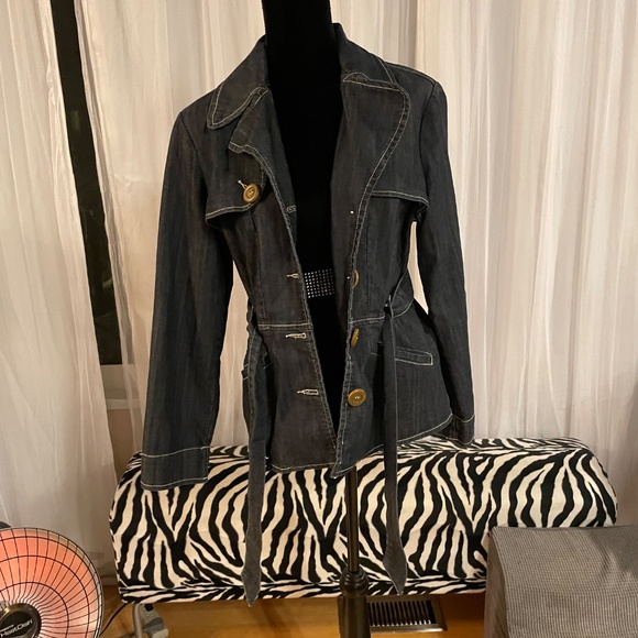 Baccini Light Denim Short Jacket Size Large - Picture 7 of 7